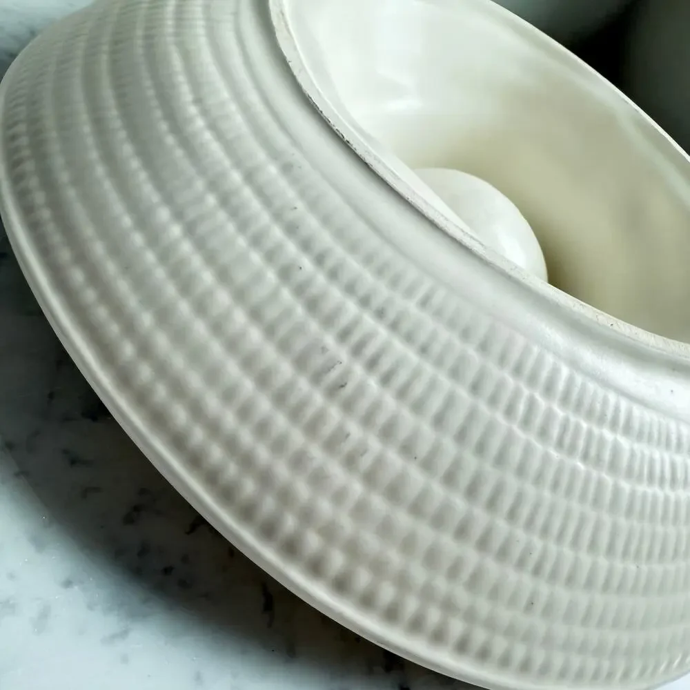 Vintage Ceramic Sombrero Chip & Dip Bowl USA Southwestern Serving Dish